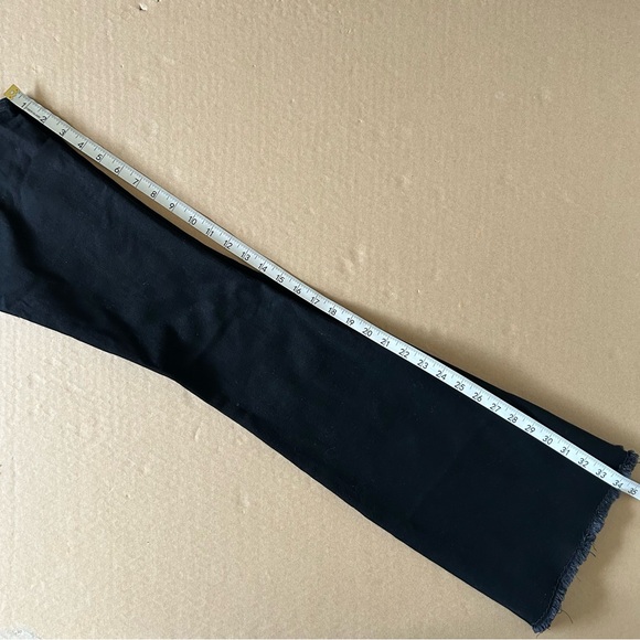 Hot Topic Black Cross Patch Side Chain Flare Pants Sz 3 Low Rise Gothic Stretch - Picture 14 of 16